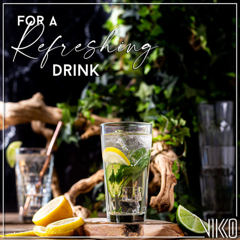 Vikko glassware featuring ridged grip for secure handling during drinks