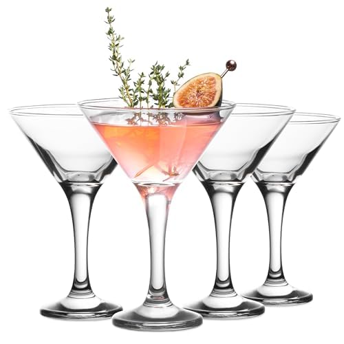 Vikko martini glasses set of four with crystal clarity for chic cocktails.