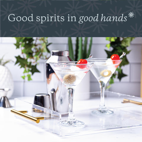 Vikko six-ounce capacity martini glasses ideal for proper pours and indulgent servings.