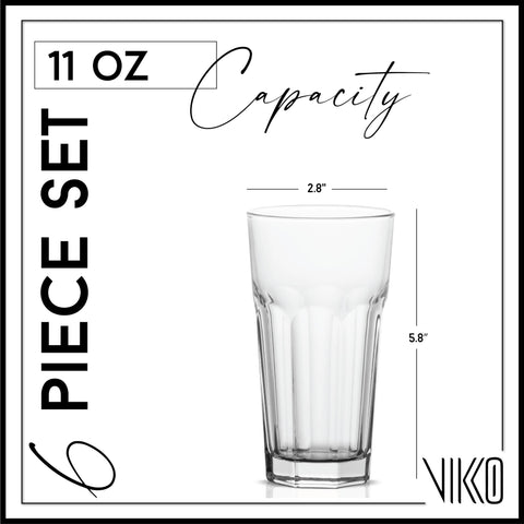 Vikko Morocco Collection glassware with geometric lines and seamless edges for an elegant table