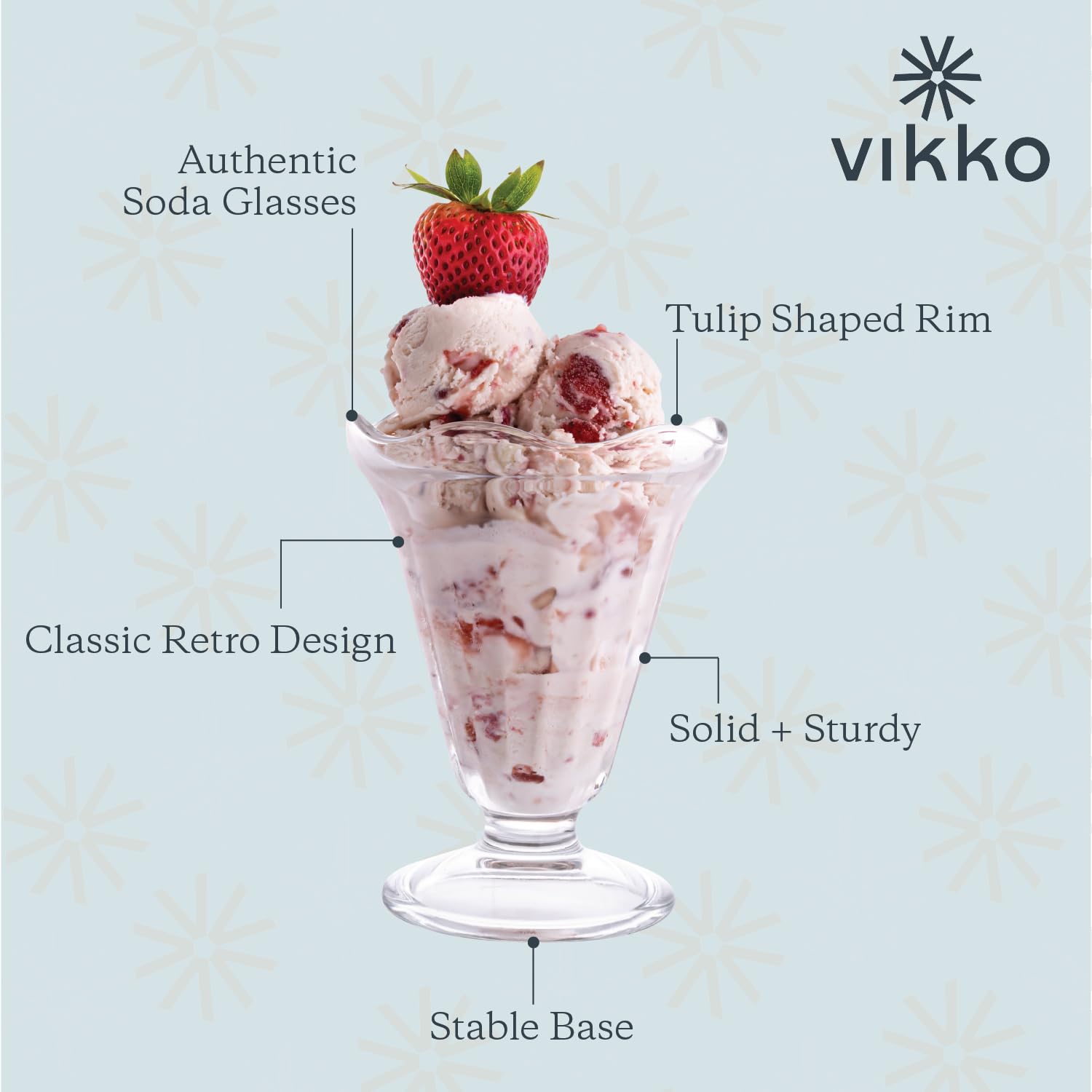 Vikko ridged tulip design cups emphasize texture and toppings.