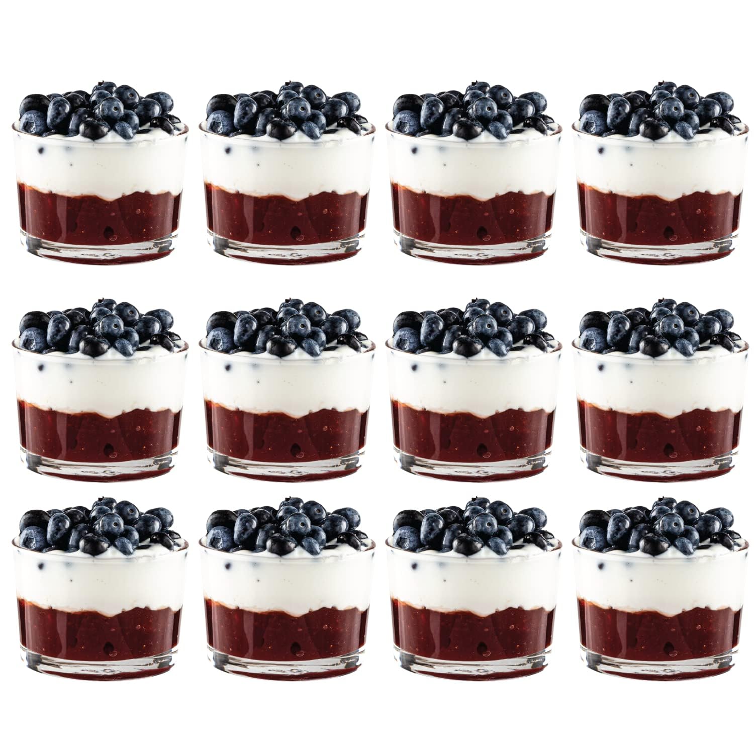 Vikko small glass bowl 7oz front view for elegant desserts
