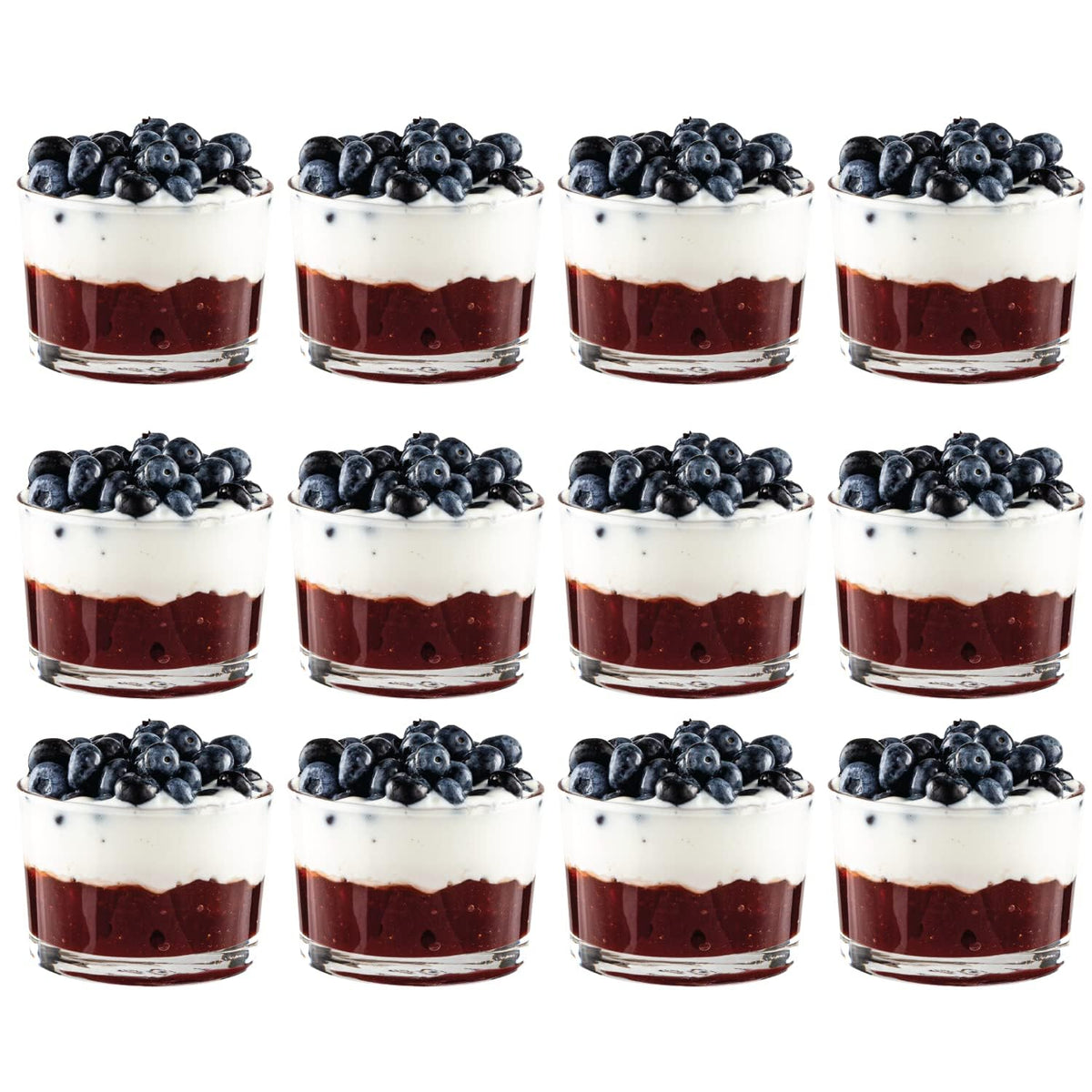 Vikko small glass bowl 7oz front view for elegant desserts