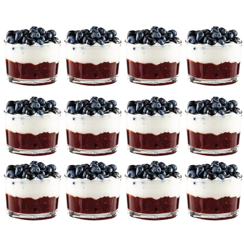 Vikko small glass bowl 7oz front view for elegant desserts