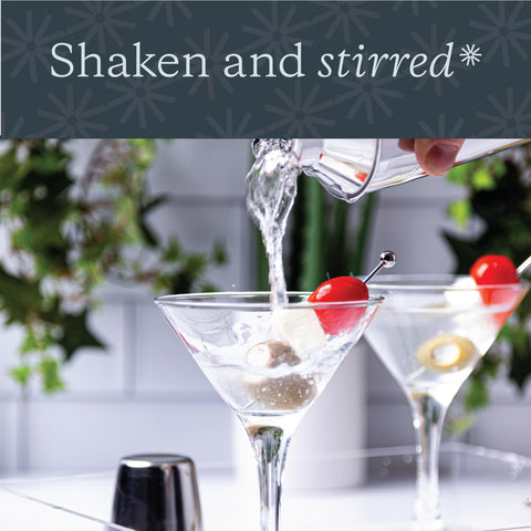 Vikko versatile glasses suitable for martinis, desserts, and canapés at events.
