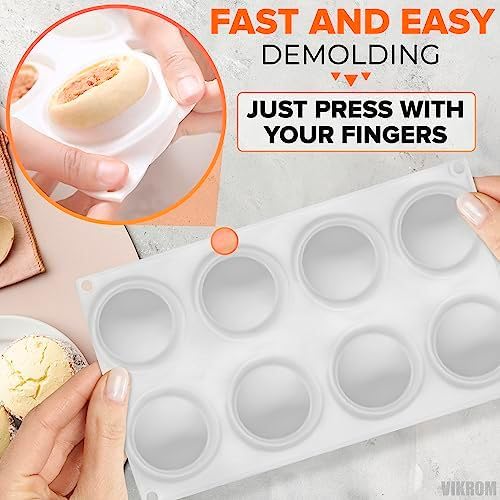 VIKROM apple silicone mold suitable for ice cream and desserts.