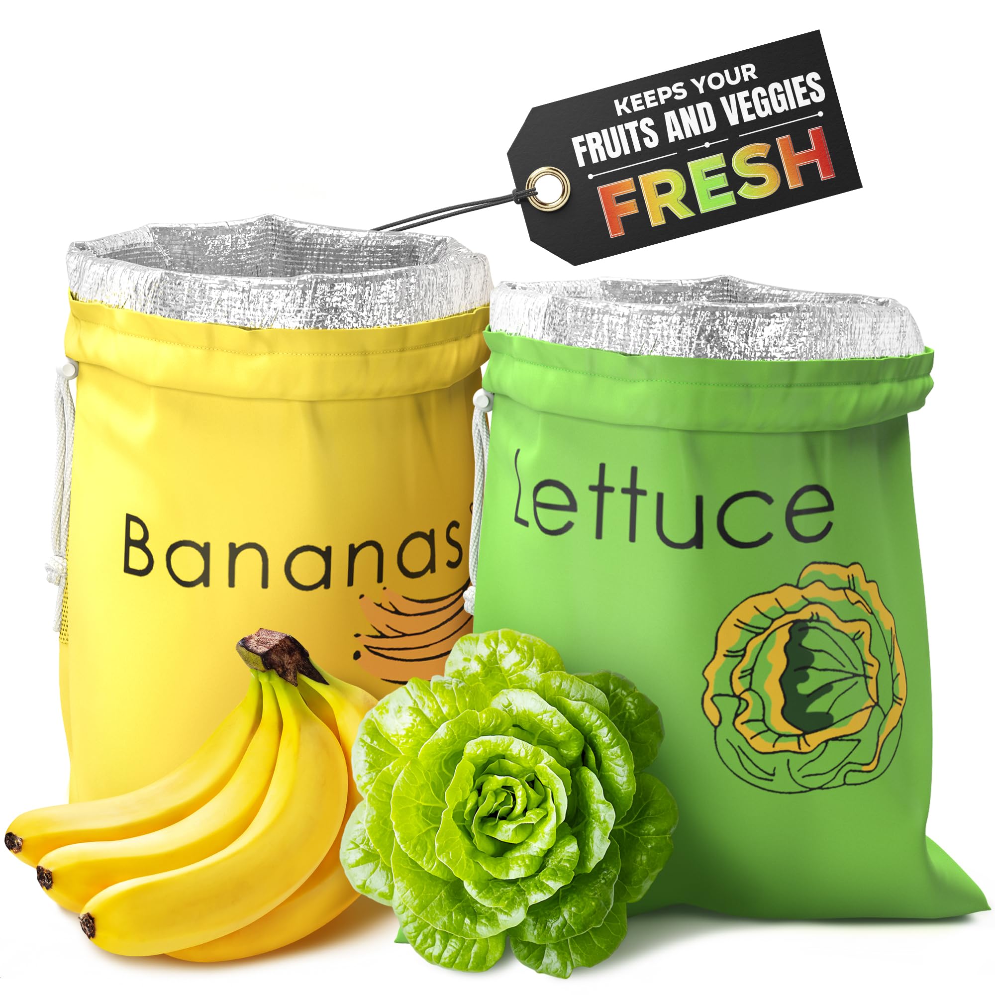 VIKROM banana saver bag showing breathable nylon for longer freshness