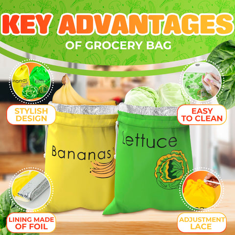 VIKROM breathable nylon produce bag demonstrates airflow for freshness