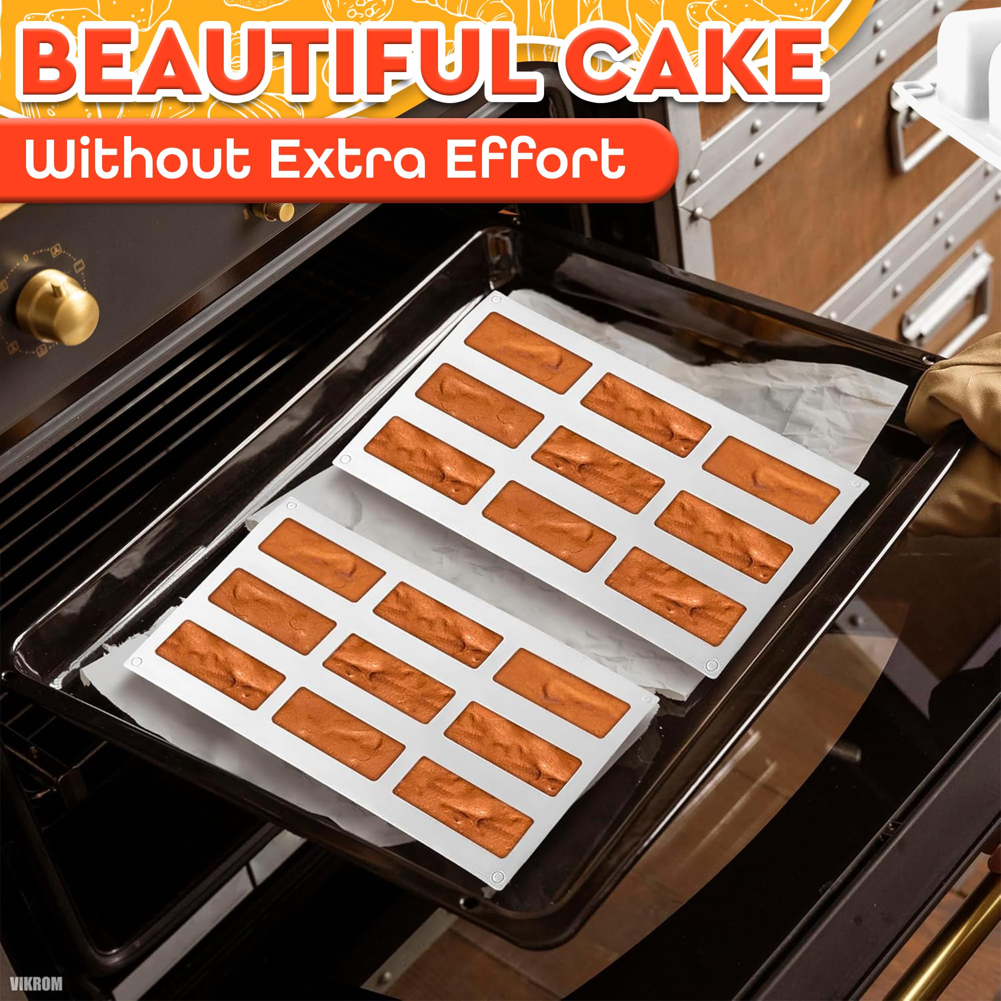 VIKROM mold suitable for chocolate, pudding, ice cream, butter, and more