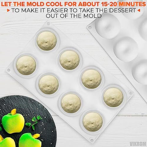 VIKROM silicone mold for candy or jelly in apple shapes.