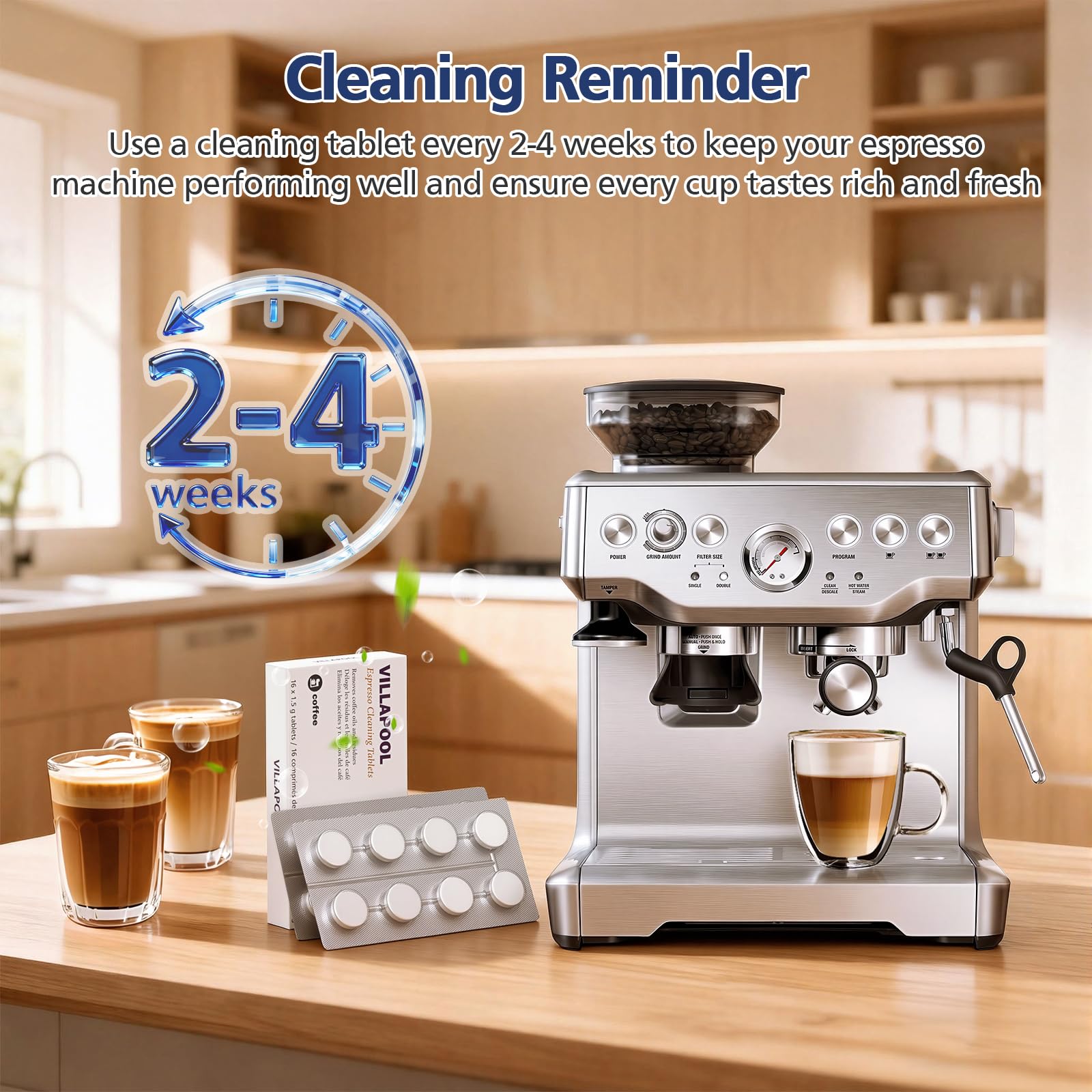 VILLAPOOL tablet cleaning cycle fit for Breville models