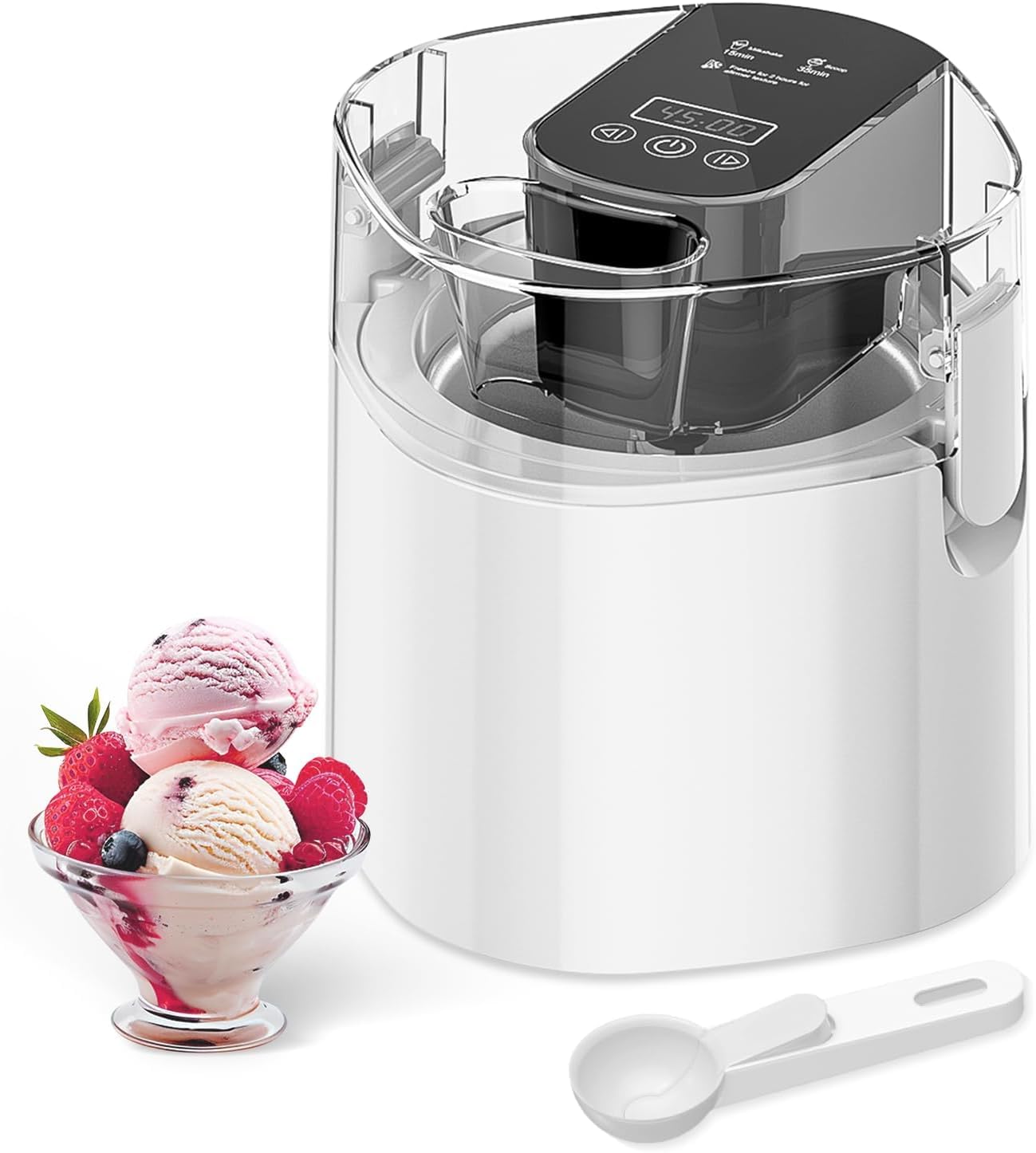 Vilupvie ice cream maker LCD display for precise timing and easy operation