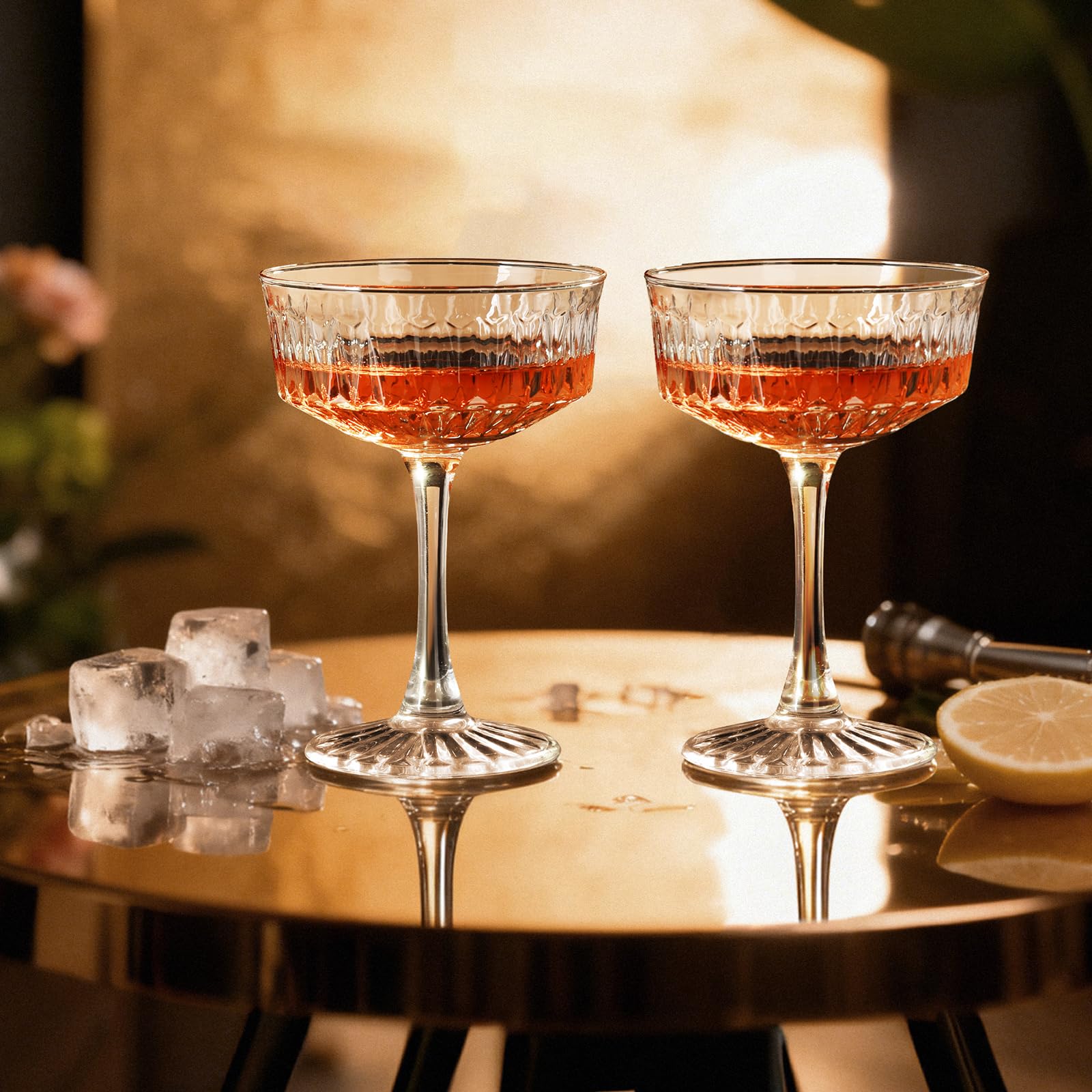VIMERPA vintage art deco glassware adds timeless elegance to any shelves.
