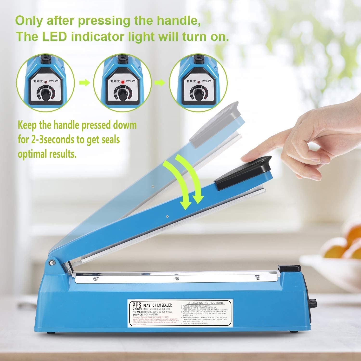 Built-in fuse supports safe operation during sealing tasks