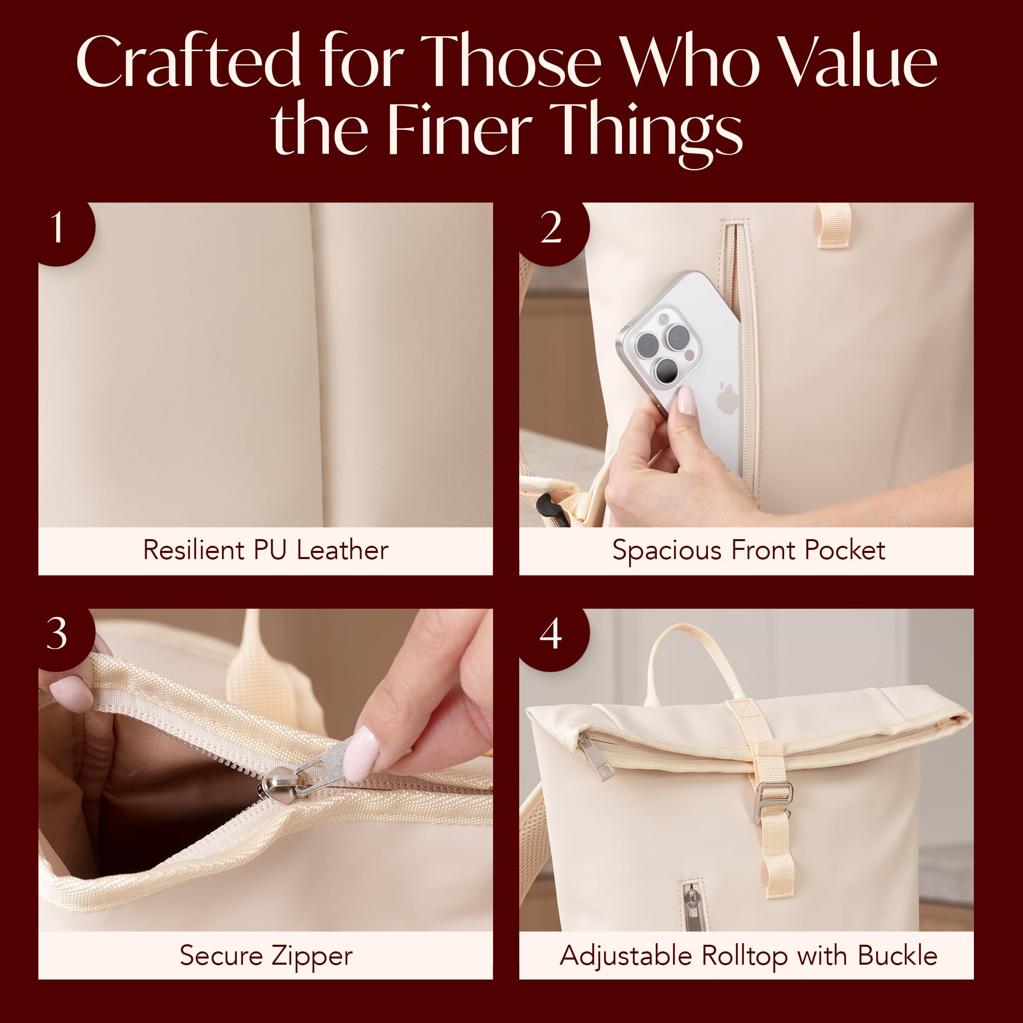 VIN FRESCO inside compartments and divider for organized packing