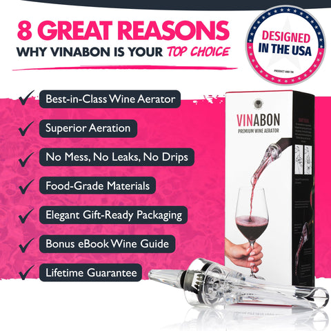VINABON no-leak spill-proof design prevents drips for neat pouring.