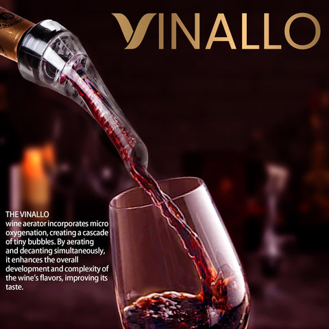 Vinallo no-drip spout prevents spills during pouring.