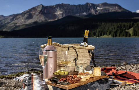 Vinglacé wine on the go maintains temperature for rosé and champagne.