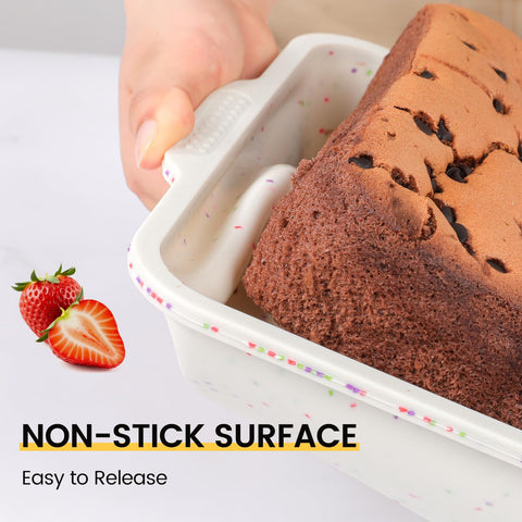 Vinino square pan nests neatly for space-saving kitchen storage