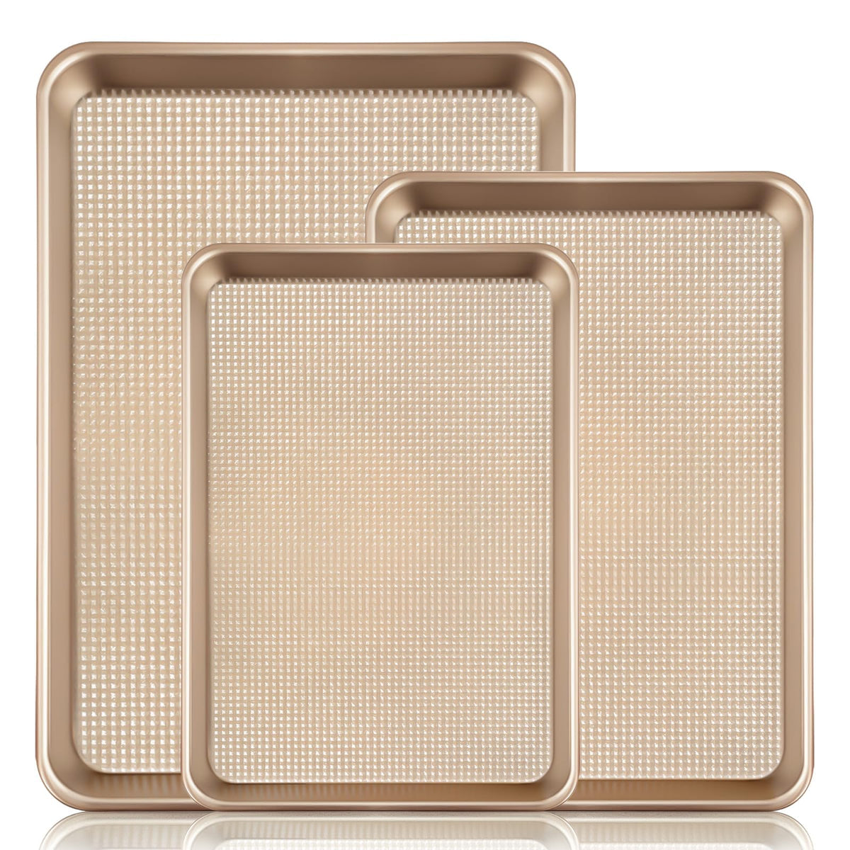 Vinino baking sheet with square texture surface for even browning.