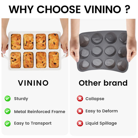Vinino dishwasher-safe bakeware simplifies cleanup after baking sessions