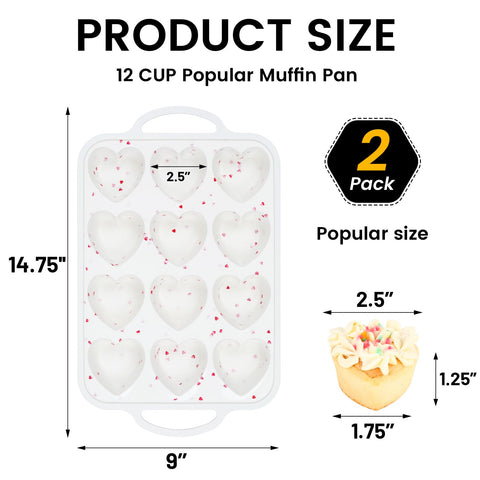 Vinino silicone muffin pan, dishwasher safe, clean and ready for next use.