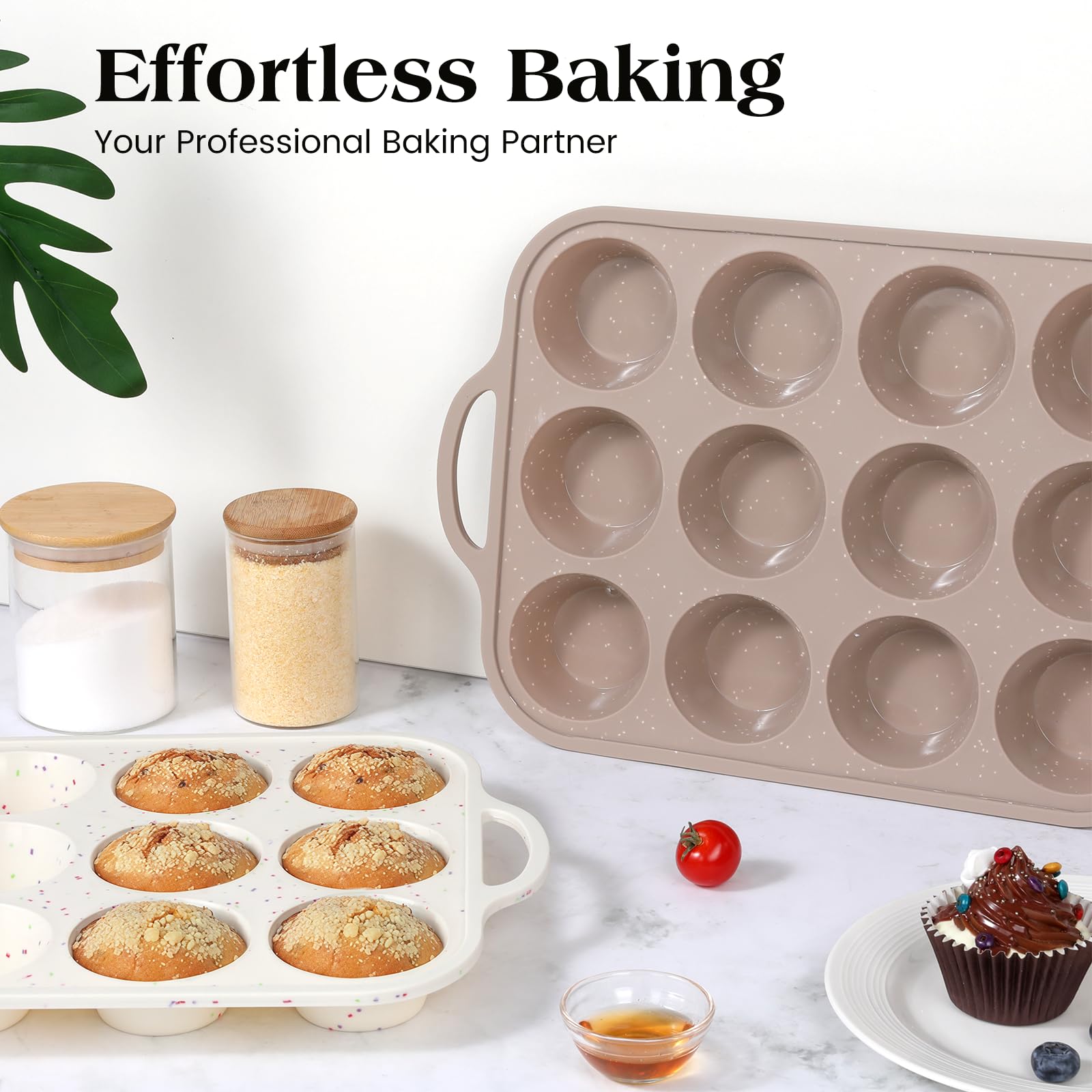 Vinino dishwasher-safe muffin pan for simple cleaning and maintenance