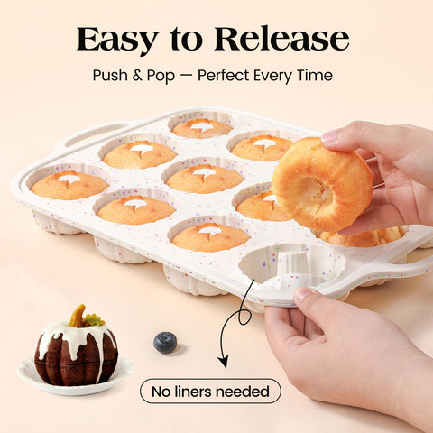 Vinino easy-release nonstick surface enables clean demolding.