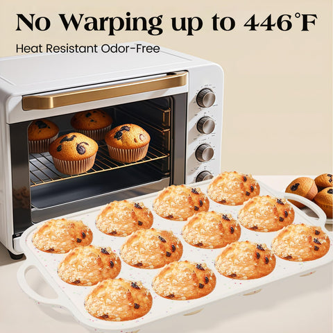 Vinino multifunction silicone muffin pan ideal for muffins, cupcakes, and more