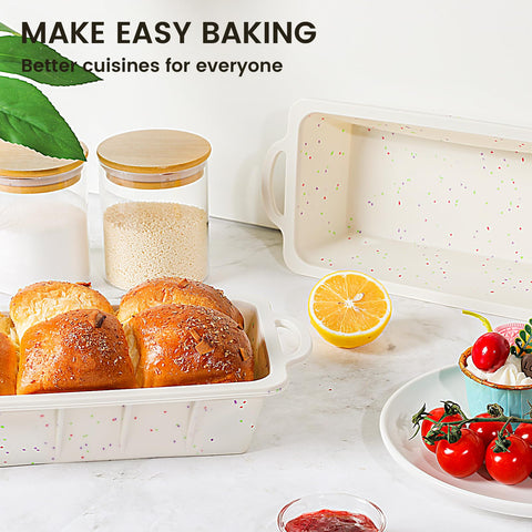Vinino bread pan is dishwasher safe for quick cleanup after baking.