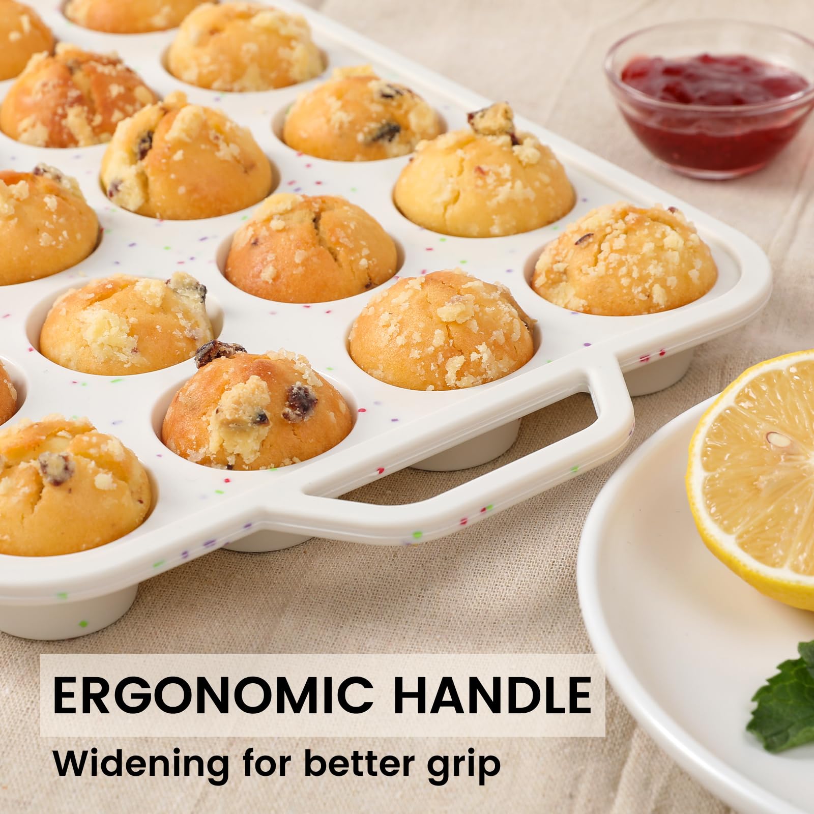Vinino stackable muffin pan saves space in the kitchen.