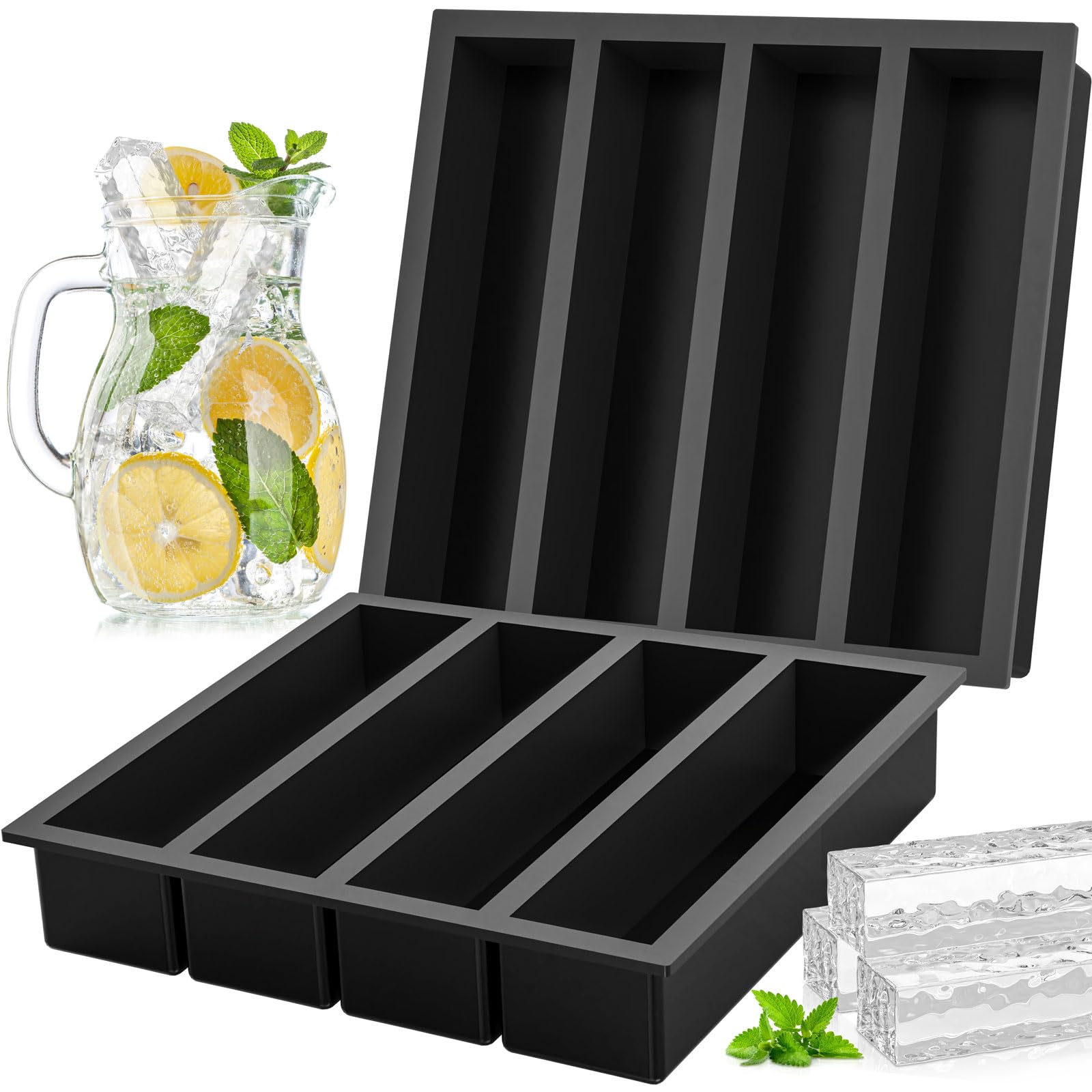 Vinkoe Kitchen silicone ice tray releasing large whisky cubes for slow-melt drinks