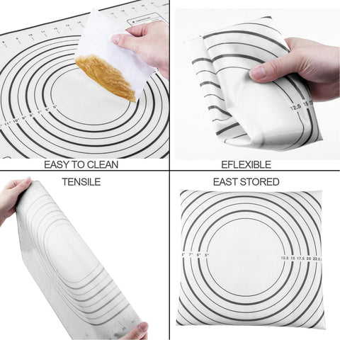 Vinoil pastry mat set provides a large, non-stick workspace.