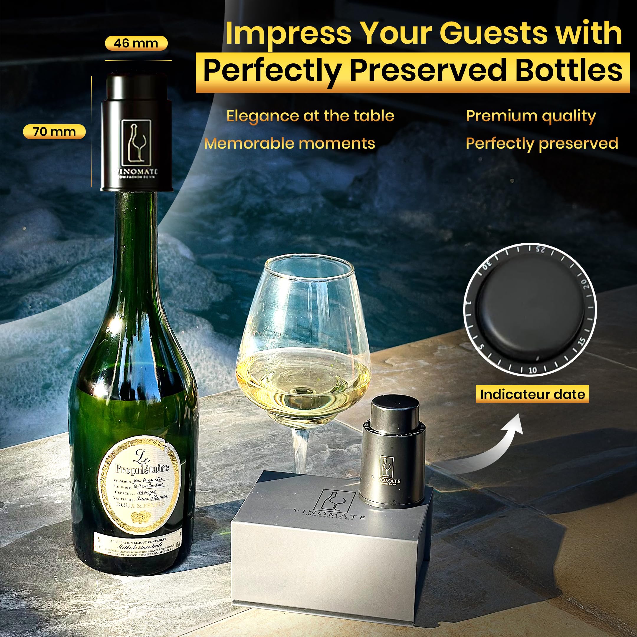 VinoMate bar setup with wine accessory for entertaining