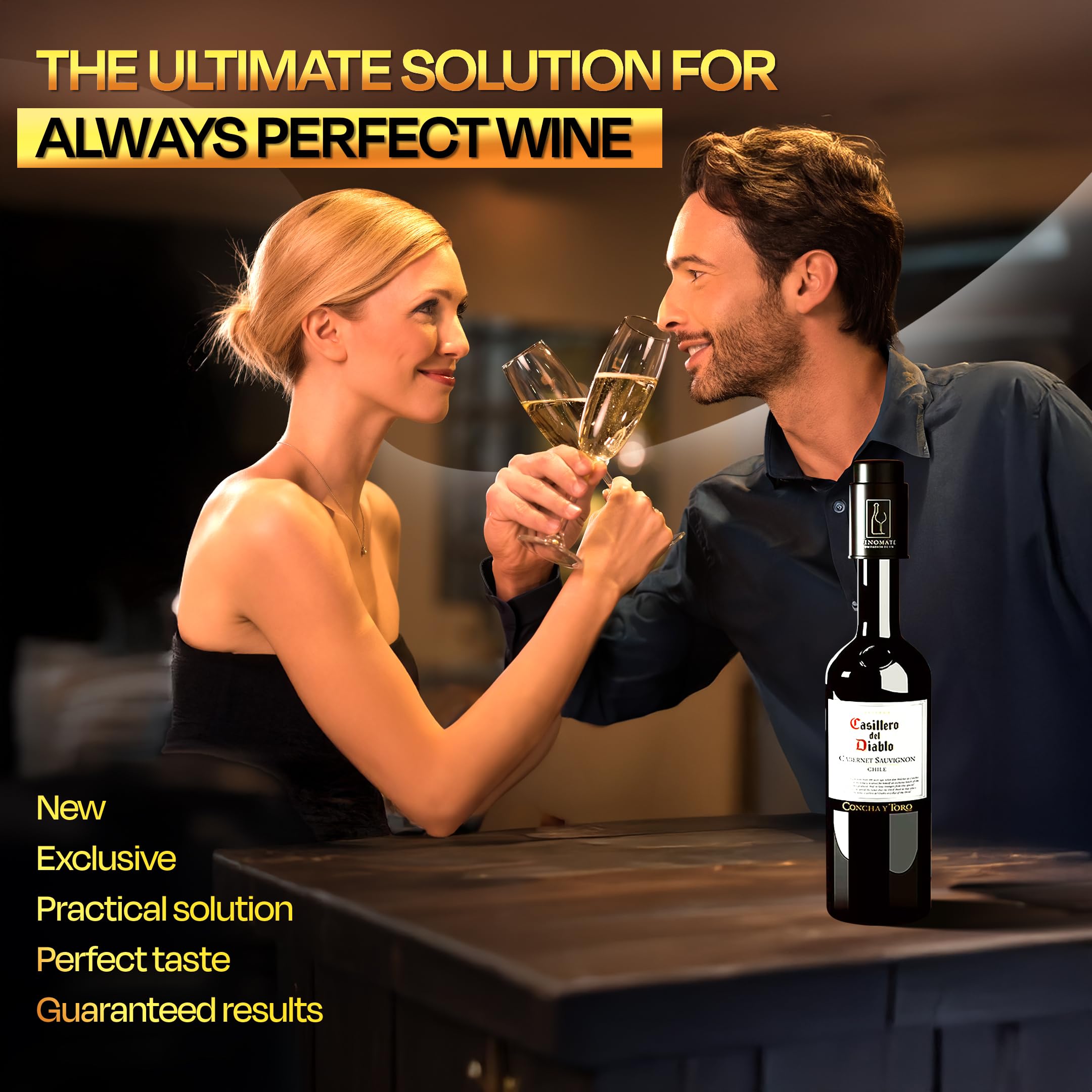 VinoMate wine preserver compact closure keeps flavors longer