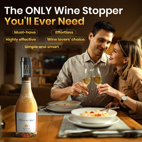 VinoMate premium-materials stopper adds durable wine bar gadget flair