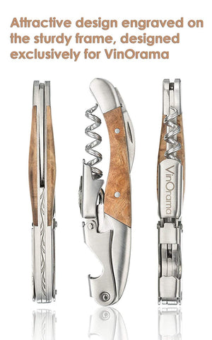 VinOrama rosewood grip offering ergonomic handling during service