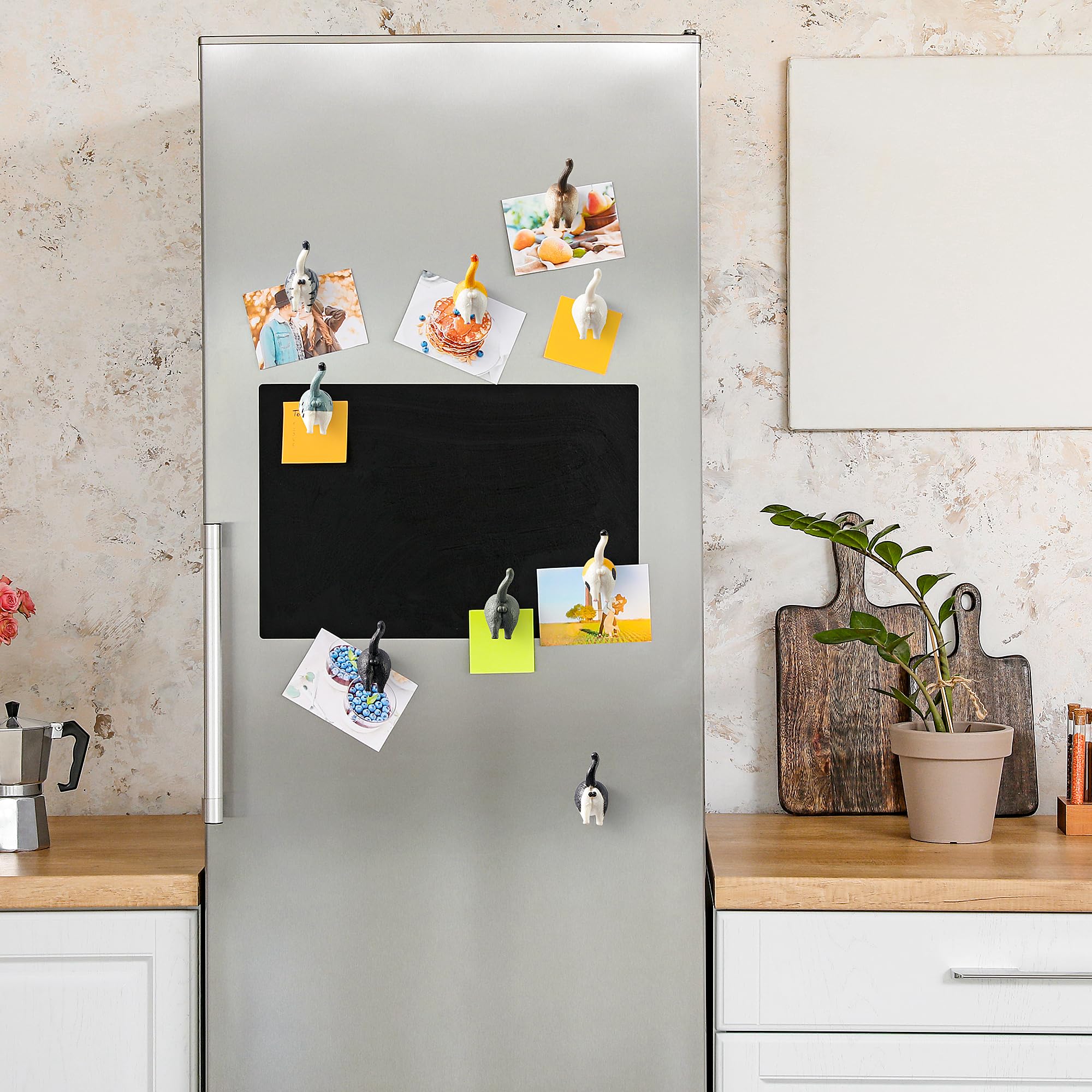 Vinsiora magnets securely hold notes and artwork on magnetic surfaces.