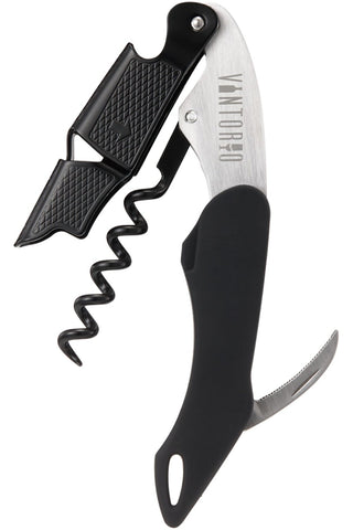 Vintorio Waiter’s Corkscrew worm close-up for smooth cork extraction.