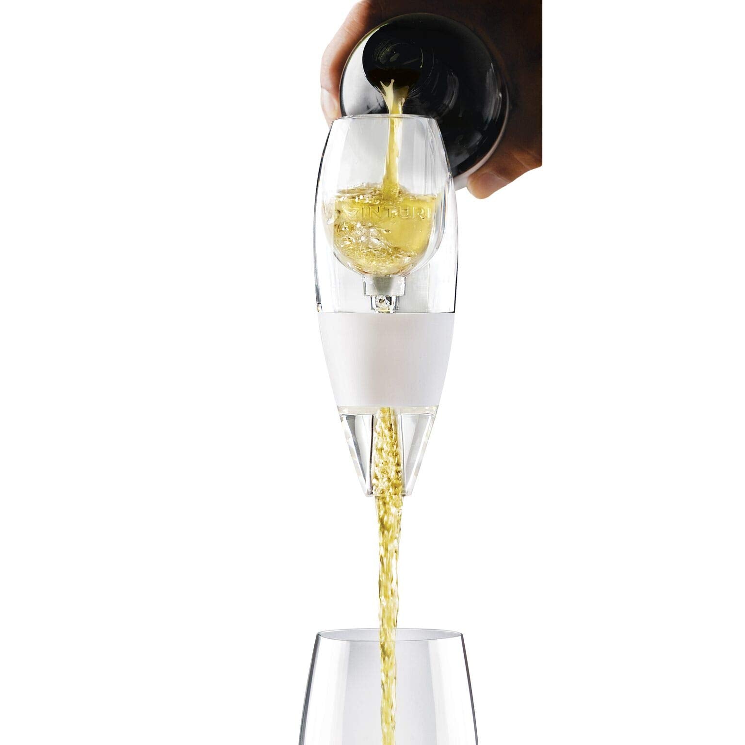Vinturi Classic aerator close-up shows precise airflow for balanced wine