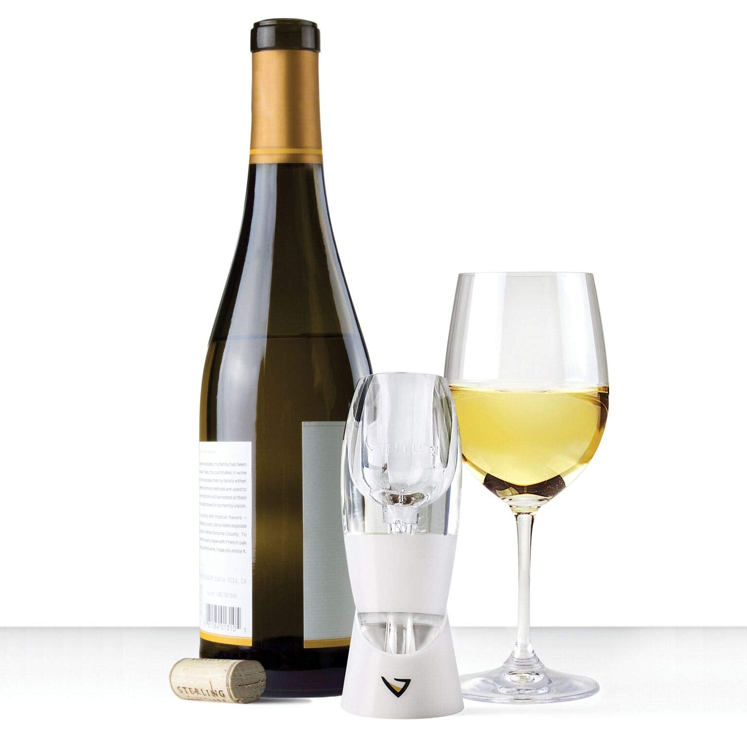 Vinturi Classic aerator in action pouring wine for a refined tasting