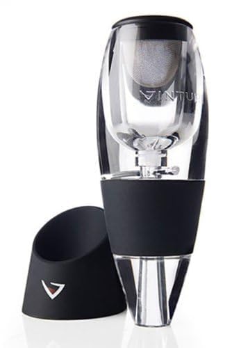 Vinturi Red Wine Aerator base black aeration action demonstrates quick aeration
