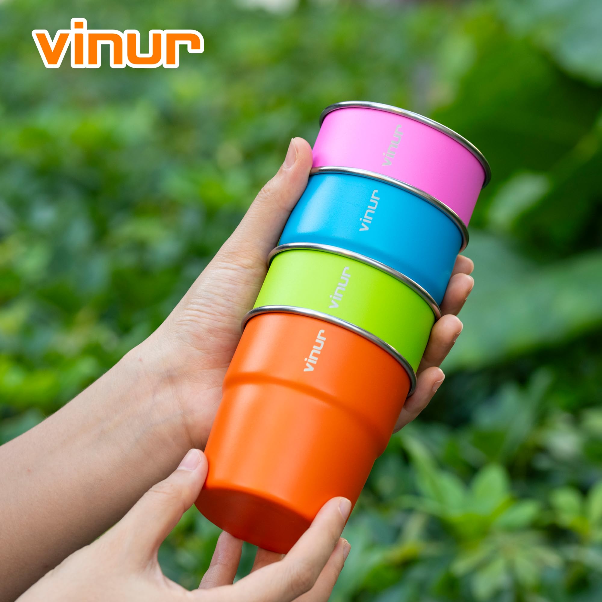 VINUR Kids durable stainless 8oz cup withstands use