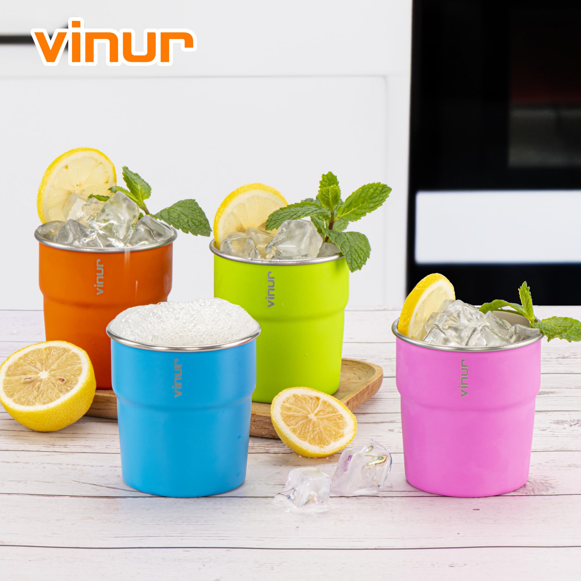 VINUR Kids easy-clean interior 8oz cup stays bright
