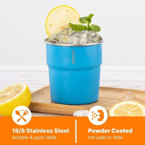 VINUR Kids stackable 8oz cup saves cabinet space