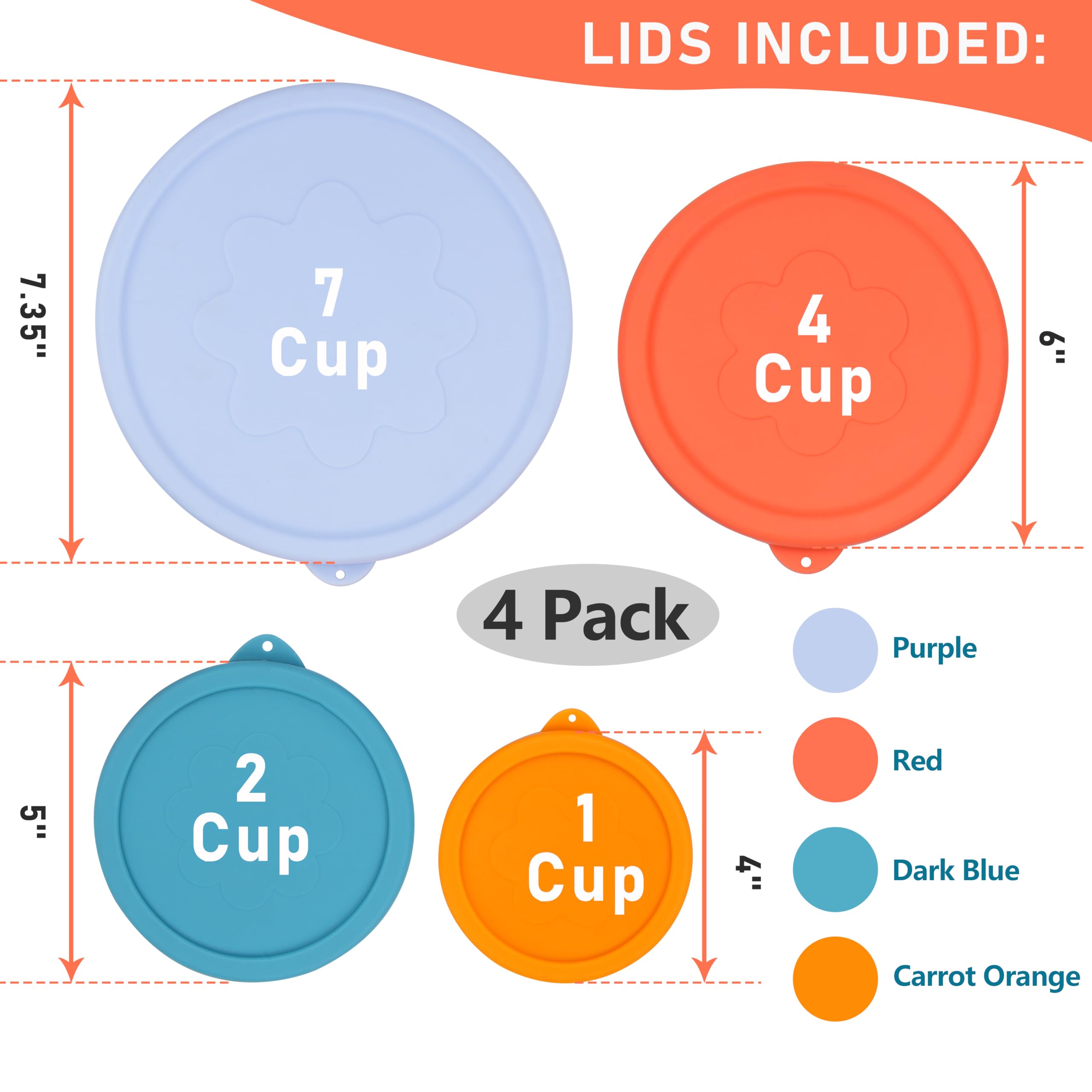 Viotiin 2 cup silicone lid fits Pyrex bowls, ideal for leftovers.