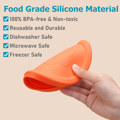 Viotiin 4 cup silicone lid seals Pyrex bowls during meal prep.