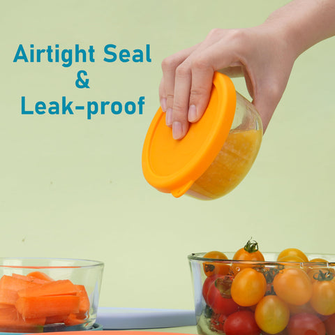Viotiin 7 cup silicone lid covers large Pyrex bowls for batch storage.
