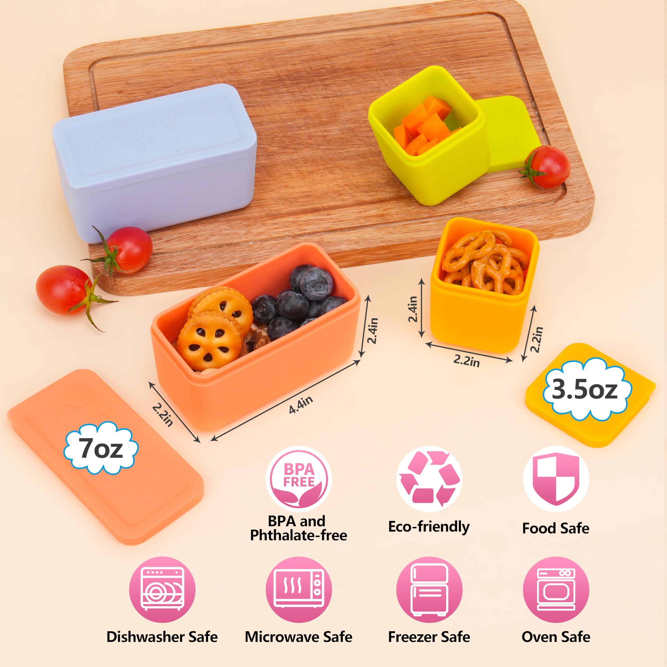 Viotiin Omibox-compatible cube dip container compact for small snack packs