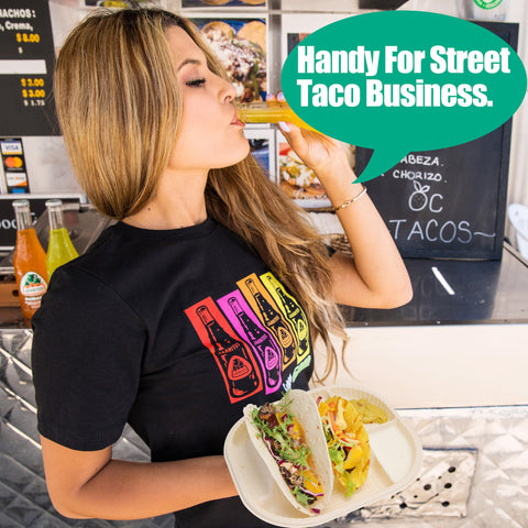 Viotiin taco plates refrigerator-safe for easy storage